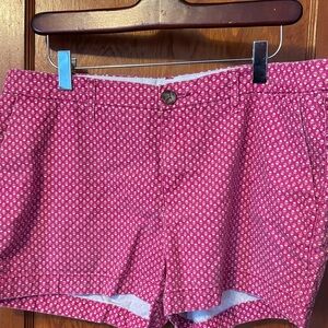 Pink Patterned Women Shorts